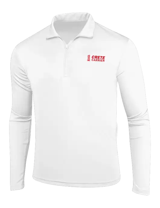 White PosiCharge Competitor 1/4 Zip Pullover w/Crete Carrier Logo