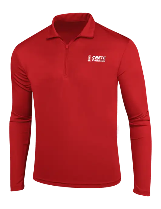 Red PosiCharge Competitor 1/4 Zip Pullover w/Crete Carrier Logo