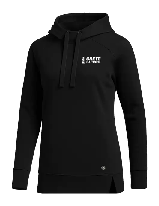 OGIO Black Womens Luuma Pullover Fleece Hoodie w/Crete Carrier Logo