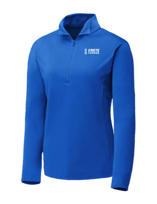 Dark Royal Womens Posicharge Competitor ¼ Zip Pullover w/Crete Carrier Logo