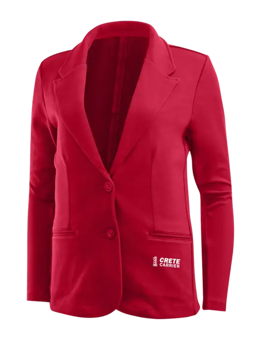Rich Red Womens Knit Blazer w/Crete Carrier Logo