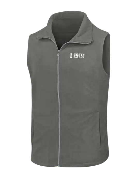 Medium Grey Microfleece Vest w/Crete Carrier Logo