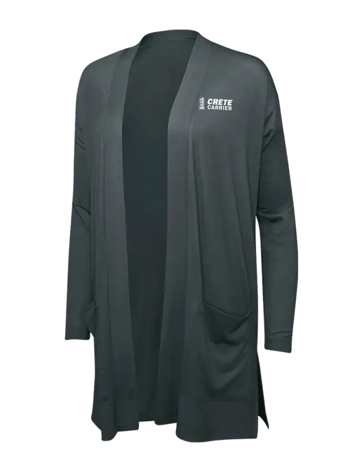 Smoke Grey Womens Concept Long Pocket Cardigan w/Crete Carrier Logo