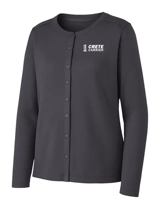 Grey Smoke Womens Concept Stretch Button-Front Cardigan Sweater w/Crete Carrier Logo