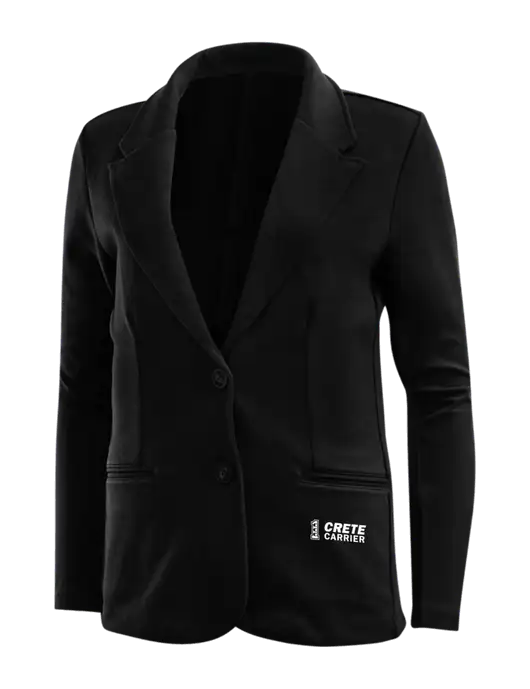 Black Womens Knit Blazer w/Crete Carrier Logo