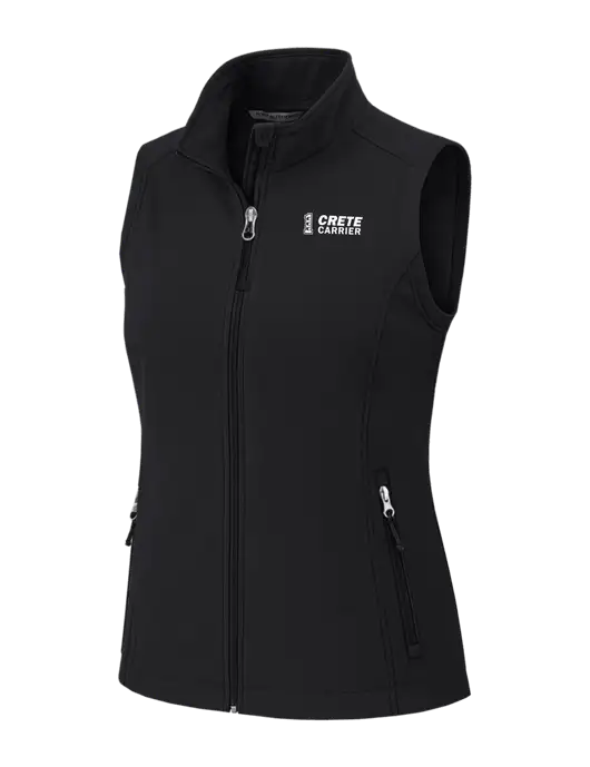 Black Womens Core Soft Shell Vest w/Crete Carrier Logo