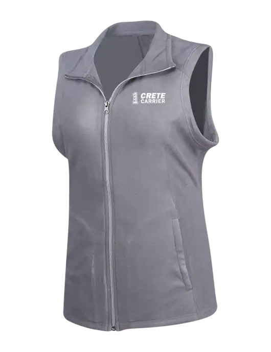 Medium Grey Womens Microfleece Vest w/Crete Carrier Logo
