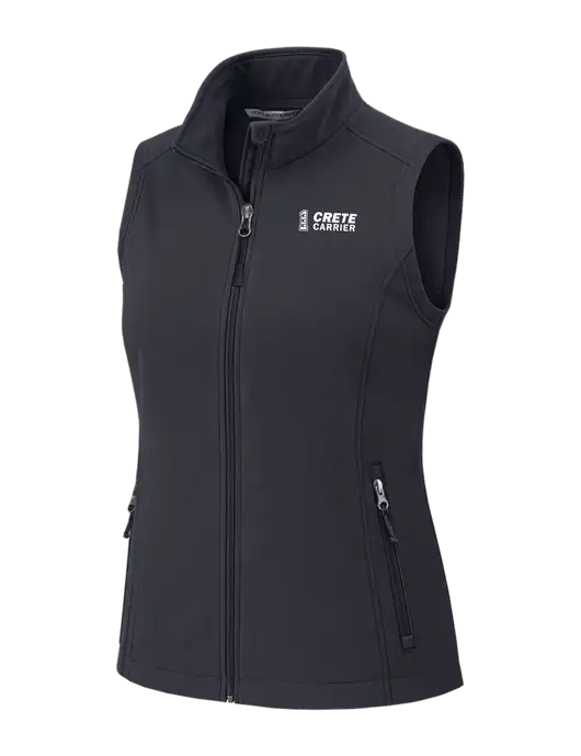Charcoal Grey Womens Core Soft Shell Vest w/Crete Carrier Logo