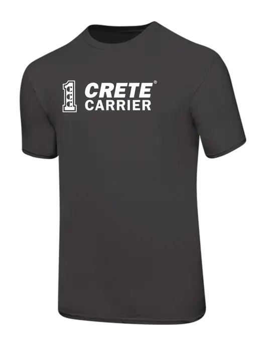 Ring Spun Charcoal 4.5 oz T-Shirt w/Crete Carrier Logo