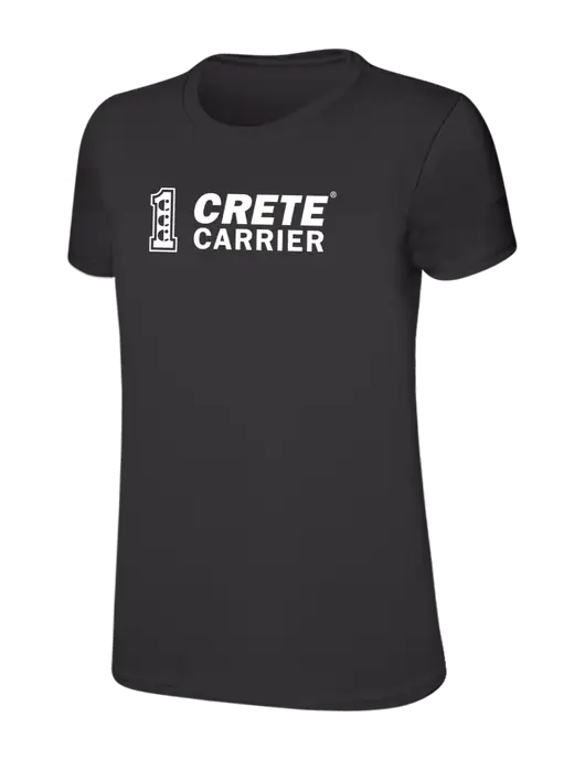 Womens Ring Spun Charcoal 4.5 oz T-Shirt w/Crete Carrier Logo