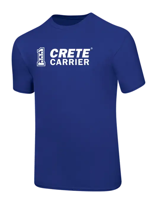 Ring Spun Royal 4.5 oz T-Shirt w/Crete Carrier Logo