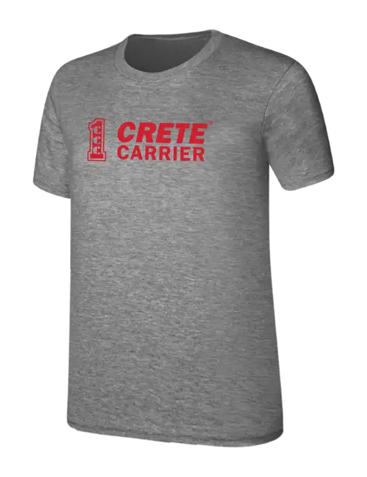 Womens Ring Spun Light Grey Heather 4.5 oz T-Shirt w/Crete Carrier Logo