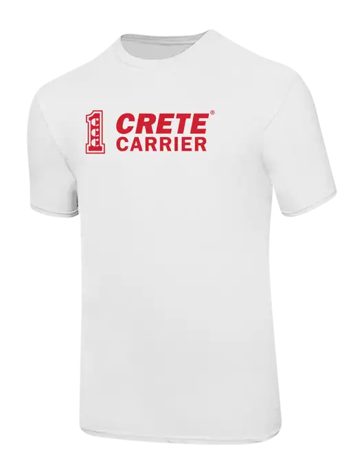 Ring Spun White 4.5 oz T-Shirt w/Crete Carrier Logo