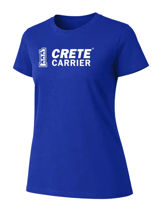 Womens Ring Spun Royal 4.5 oz T-Shirt w/Crete Carrier Logo