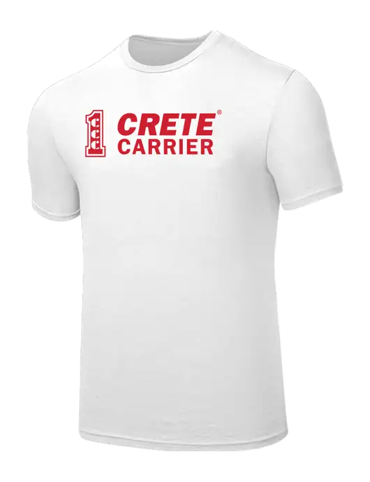 Seriously Soft White T-Shirt w/Crete Carrier Logo