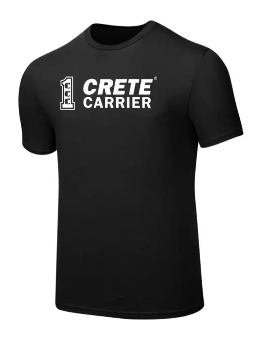 Seriously Soft Black T-Shirt w/Crete Carrier Logo
