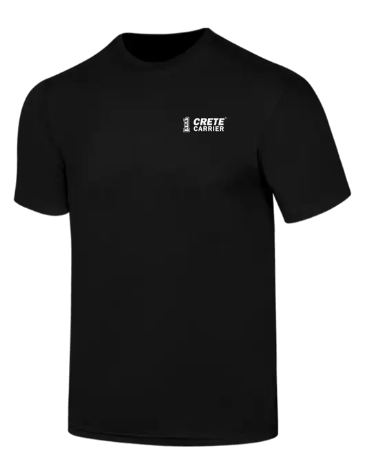 Simply Soft Black 4.5oz  Poly/Combed Ring Spun Cotton T-Shirt w/Crete Carrier Logo