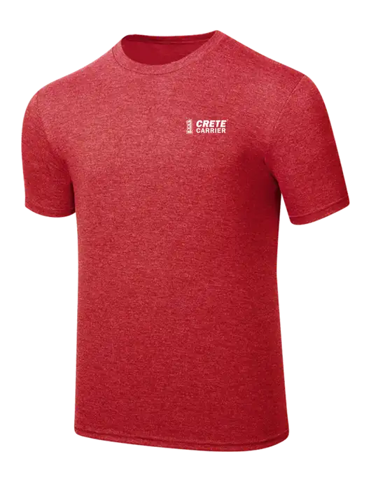 Simply Soft Red Frost 4.5oz  Poly/Combed Ring Spun Cotton T-Shirt w/Crete Carrier Logo