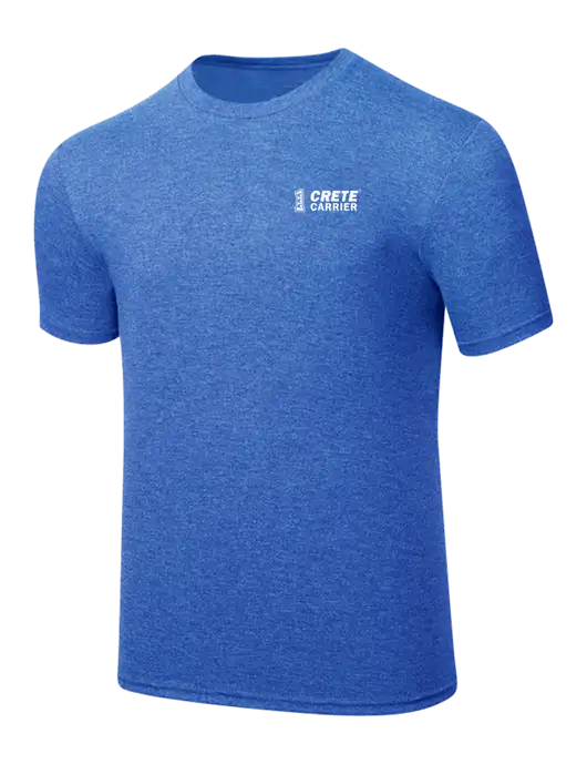 Simply Soft Royal Frost 4.5oz  Poly/Combed Ring Spun Cotton T-Shirt w/Crete Carrier Logo