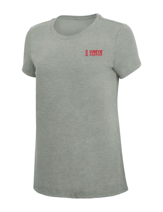 Womens Simply Soft Grey Frost 4.5oz  Poly/Combed Ring Spun Cotton T-Shirt w/Crete Carrier Logo