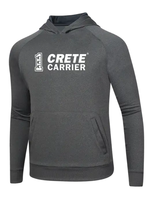 Tech Graphite Heather Fleece Hooded Sweatshirt w/Crete Carrier Logo