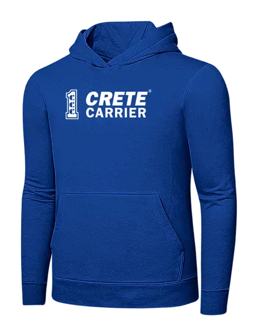 True Royal 7.8 oz Ring Spun Hooded Sweatshirt w/Crete Carrier Logo