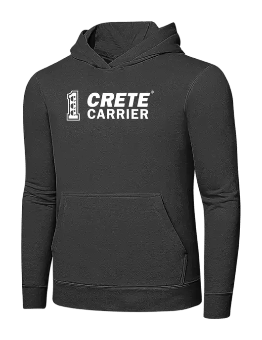 Charcoal 7.8 oz Ring Spun Hooded Sweatshirt w/Crete Carrier Logo
