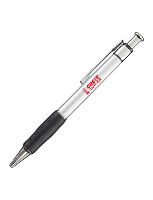 Malta Silver Pen - Black Ink w/Crete Carrier Logo