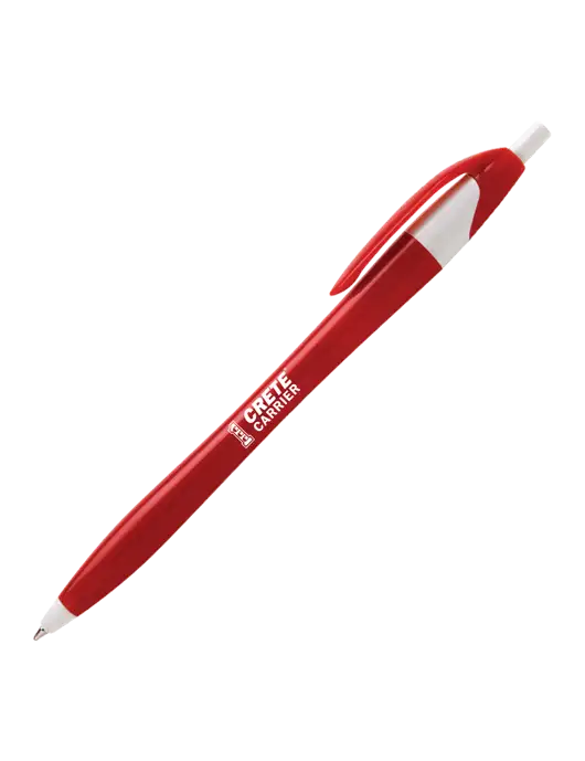 Novella Red/White Executive Pen - Blue Ink w/Crete Carrier Logo