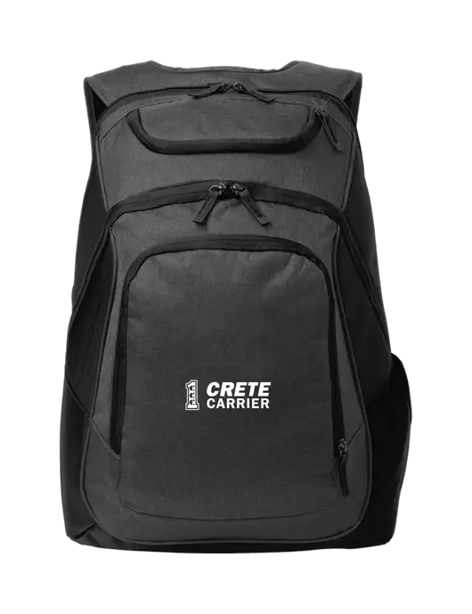 Executive Graphite Heather/Black Laptop Backpack w/Crete Carrier Logo