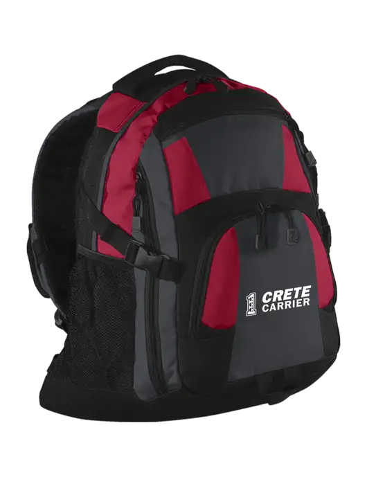 Urban Red/Grey/Black Laptop Backpack w/Crete Carrier Logo