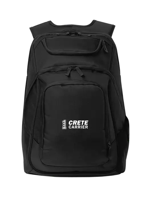 Executive Black Laptop Backpack w/Crete Carrier Logo