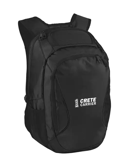 Stealth Black Laptop Backpack w/Crete Carrier Logo
