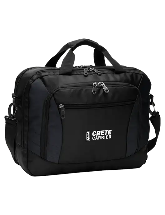 Commuter Black Laptop Briefcase w/Crete Carrier Logo