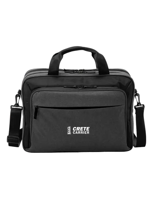 Travel Exec Graphite Heather/Black Laptop Briefcase w/Crete Carrier Logo