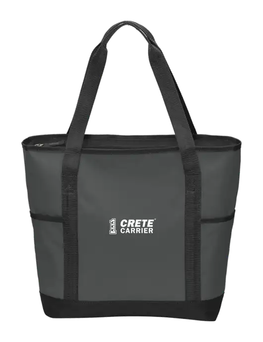 On the Go Charcoal/Black Tote  w/Crete Carrier Logo