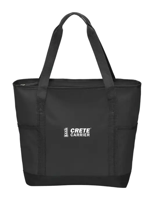 On the Go Black/Black Tote w/Crete Carrier Logo