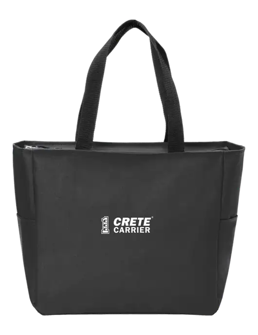 Everyday Black Zip Tote  w/Crete Carrier Logo