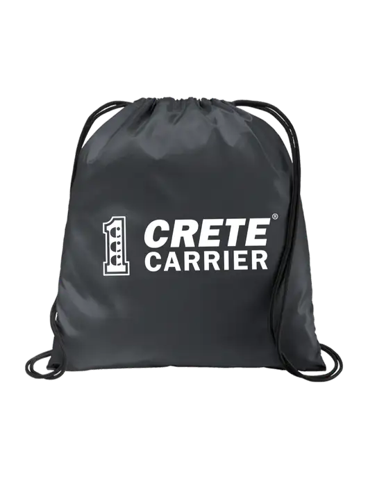 Drawstring  Graphite Grey Cinch Pack w/Crete Carrier Logo