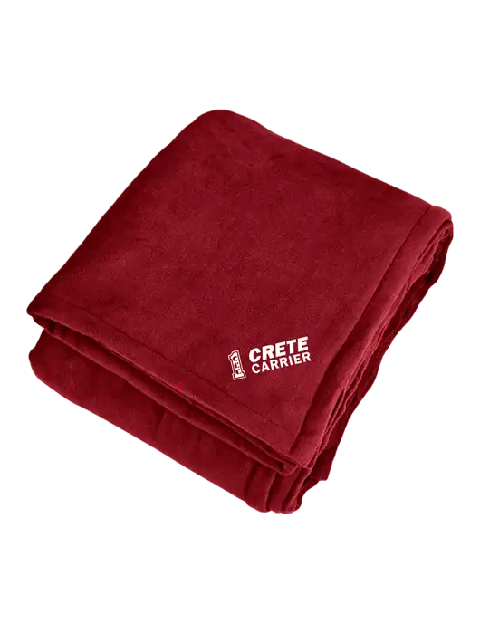 Mountain Lodge Red Rhubarb Blanket w/Crete Carrier Logo