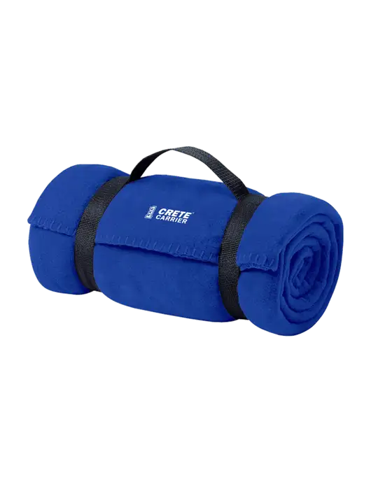 Casual Royal Fleece Blanket With Strap  w/Crete Carrier Logo