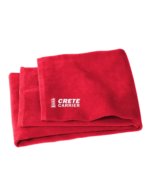 Red Beach Towel w/Crete Carrier Logo