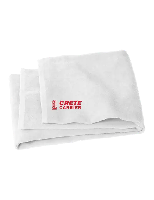 White Beach Towel w/Crete Carrier Logo