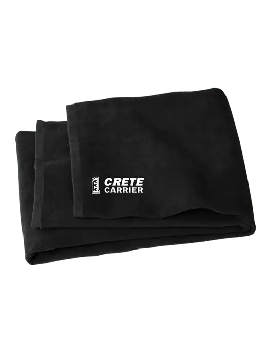 Black Beach Towel w/Crete Carrier Logo