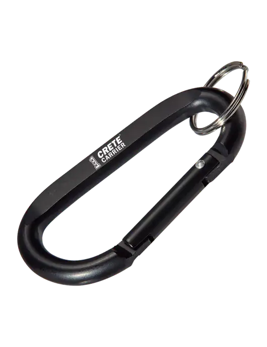 Black Carabiner & Key Ring w/Crete Carrier Logo