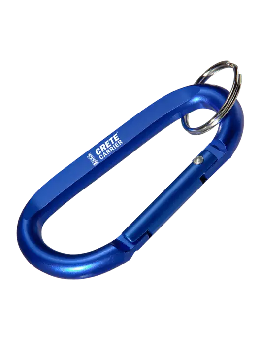 Blue Carabiner & Key Ring w/Crete Carrier Logo