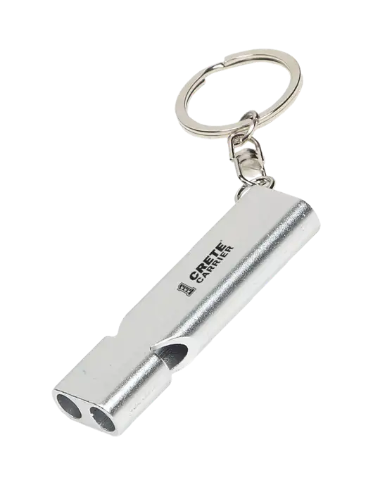 Quick Alert Silver Safety Whistle w/Crete Carrier Logo