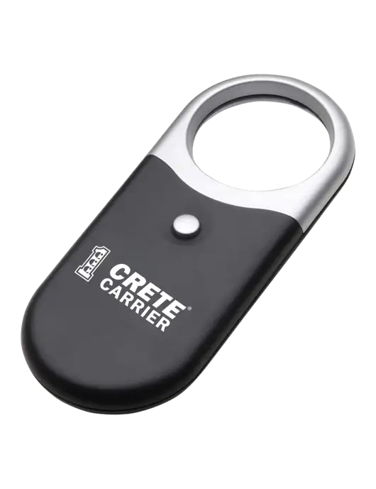 Compact Black Magnifier Light w/Crete Carrier Logo