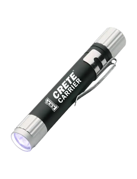 Black Aluminum LED Penlight w/Crete Carrier Logo