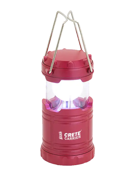 Red Mini Retro Lantern w/Crete Carrier Logo
